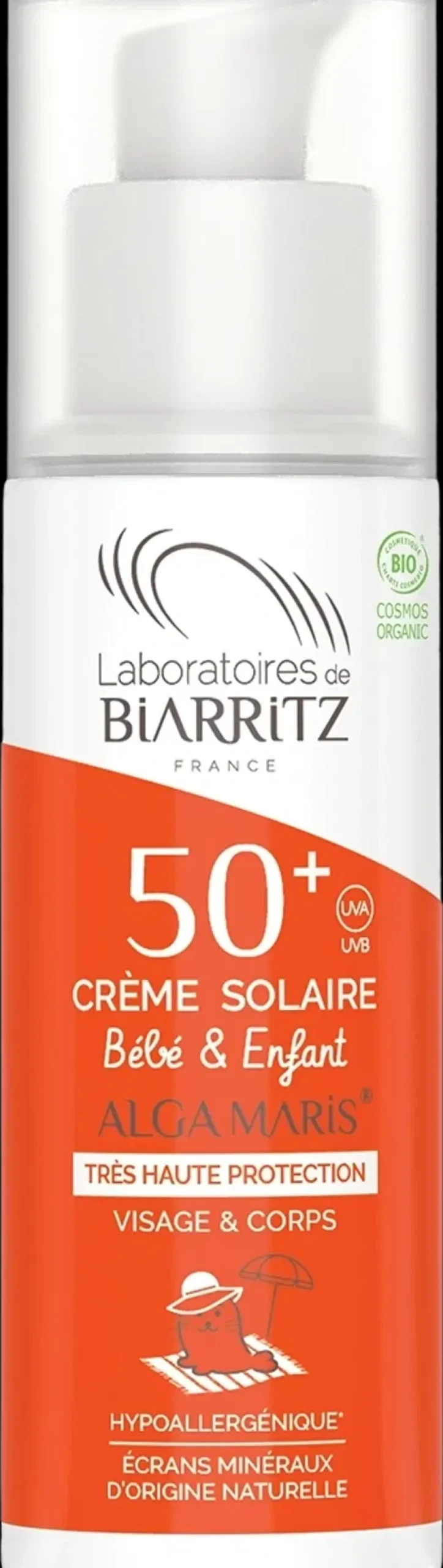 Laboratoires De Biarritz Ihonhoito|Aurinkotuotteet<Alga Maris Aurinkovoide lapsille SPF50+ -100ml