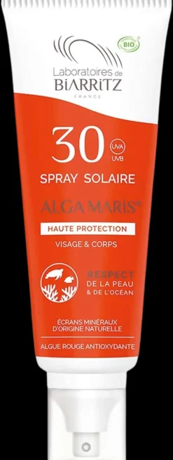 Laboratoires De Biarritz Ihonhoito|Aurinkotuotteet<Alga Maris Aurinkovoidespray SPF30 - 100 ml