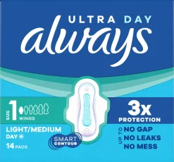 Always Kuukautiset Ja Intiimihygienia<Ultra Day Normal 1 with wings 14kpl terveysside