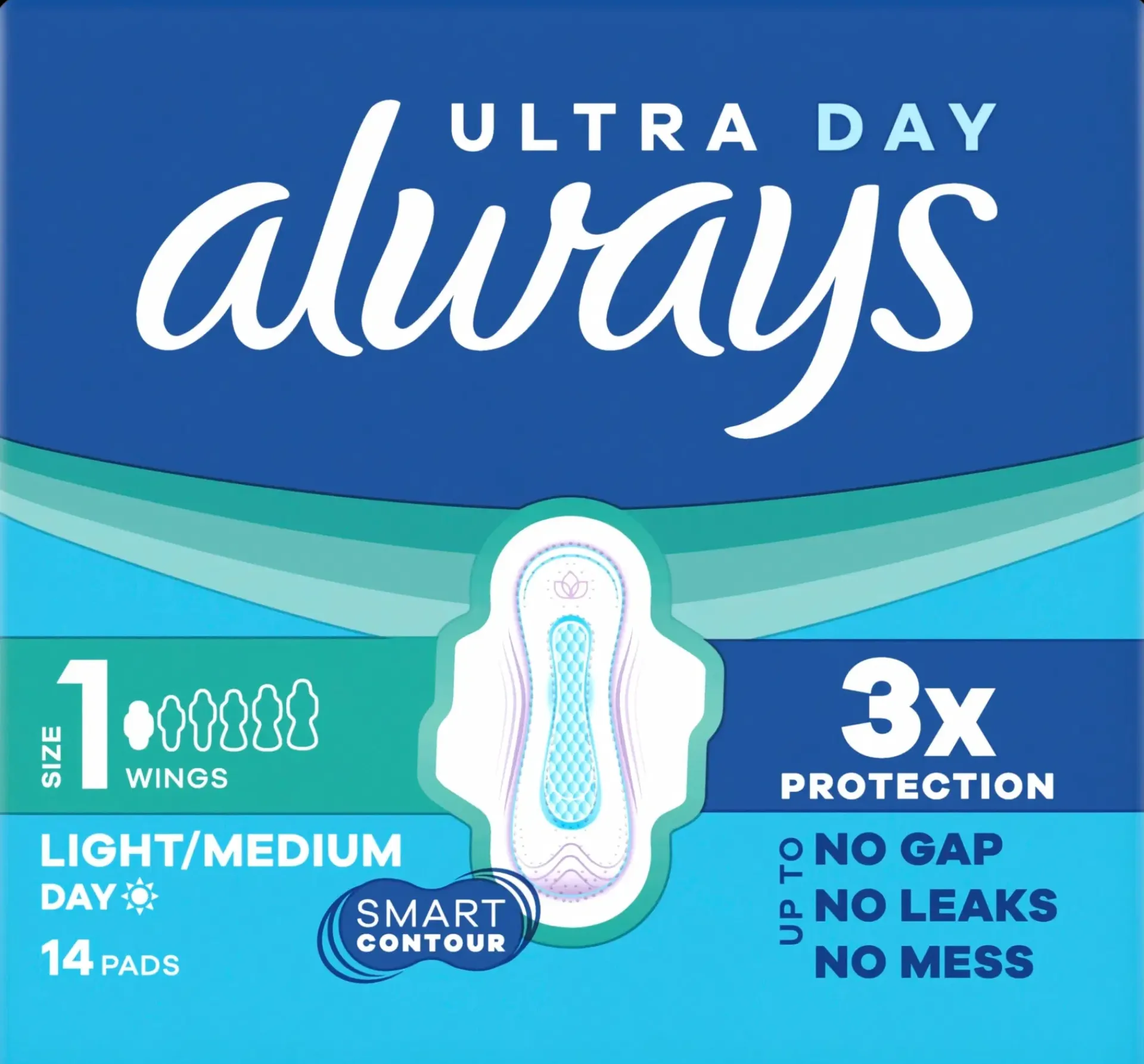 Always Kuukautiset Ja Intiimihygienia<Ultra Day Normal 1 with wings 14kpl terveysside