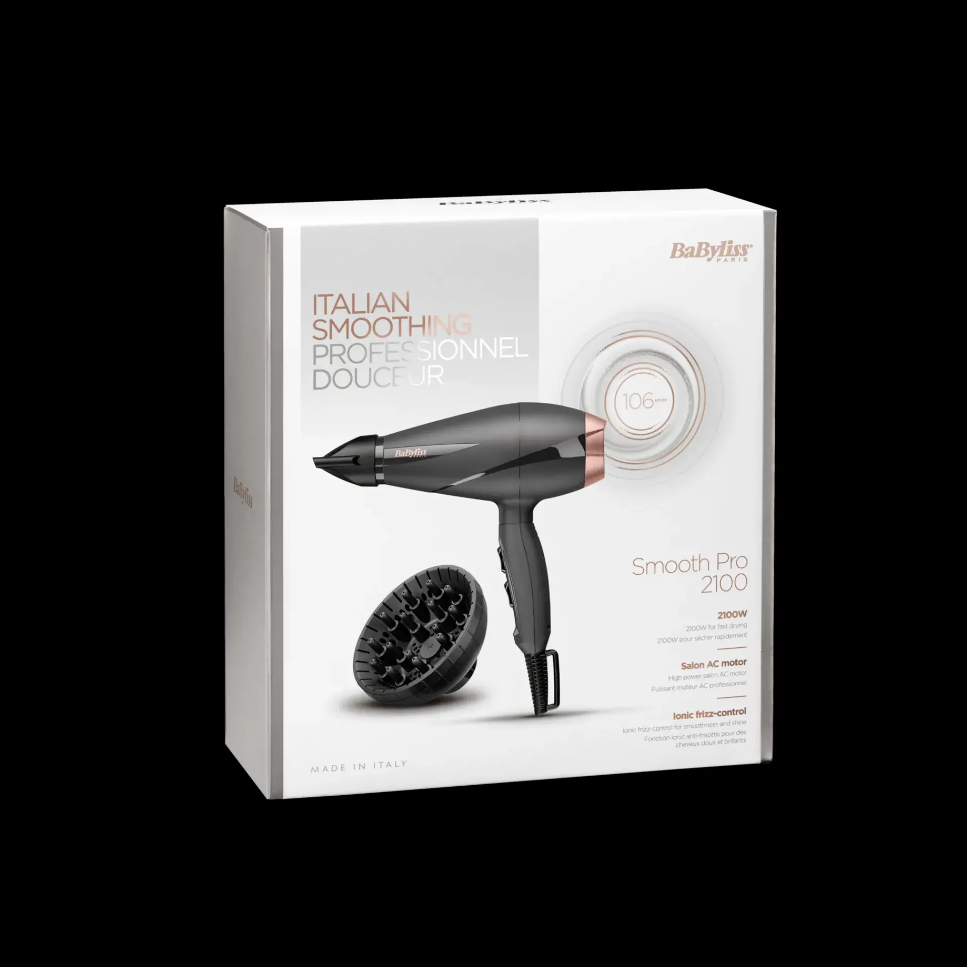 BaByliss Hiusten Muotoilulaitteet<hiustenkuivaaja Smooth Pro 2100