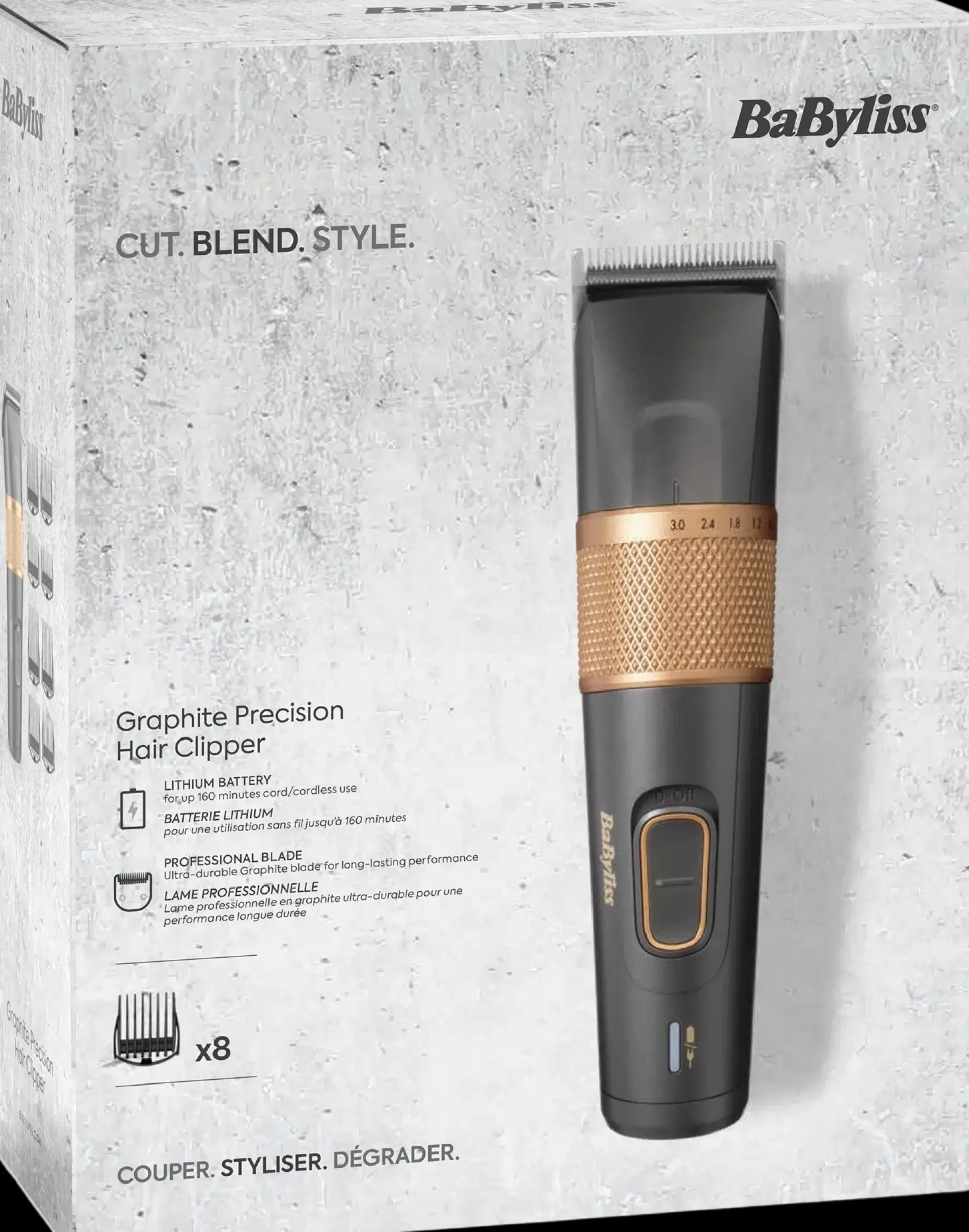 BaByliss Hiusten Muotoilulaitteet<hiustenleikkuukone Graphite Precision