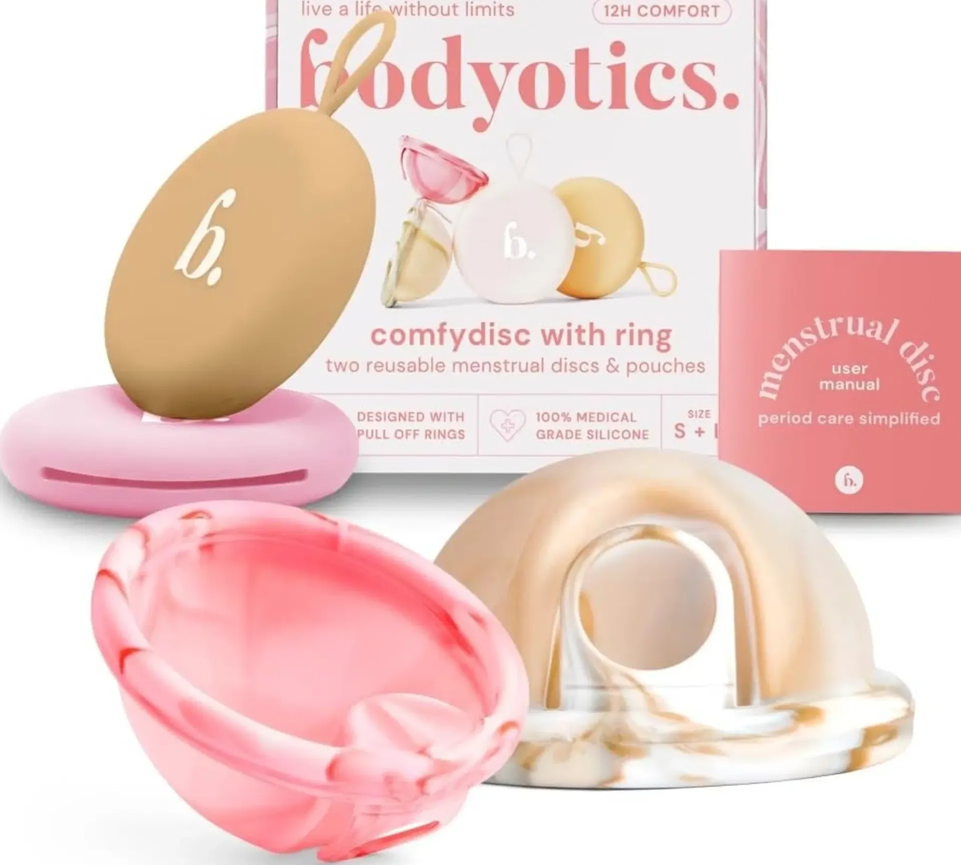 Bodyotics Kuukautiset Ja Intiimihygienia<kuukautislevy beige/pinkki 2 kpl