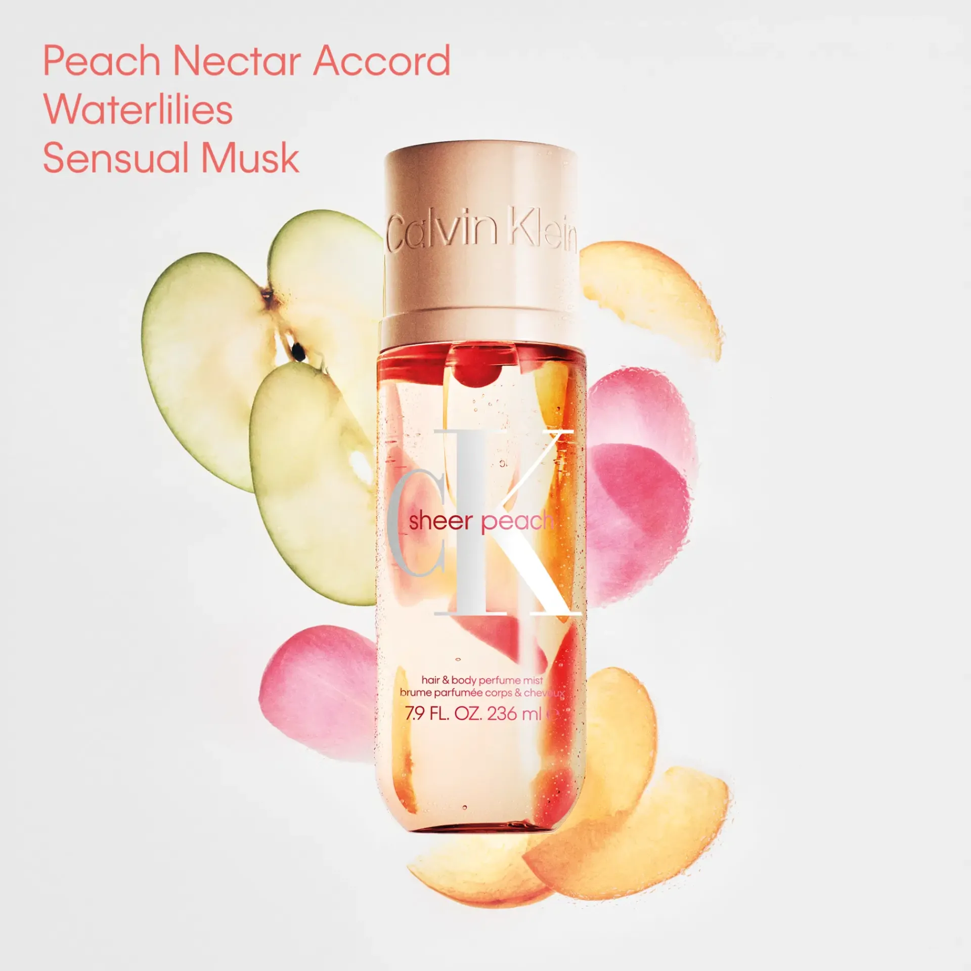 Calvin Klein tuoksut Vartalotuoksut|Nuorten Naisten Hajuvedet<Calvin Klein Hair & bodymist Sheer Peach 236 ml hius- ja vartalotuoksu