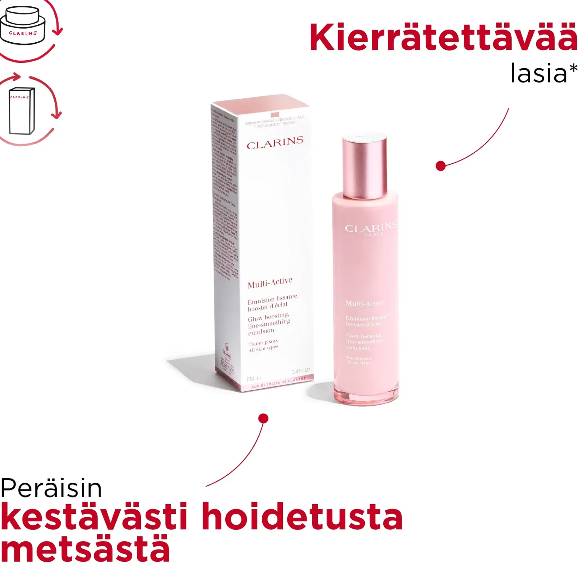 Clarins Kasvojenhoito<Multi-Active Line-smoothing Emulsion kasvoemulsio 100 ml