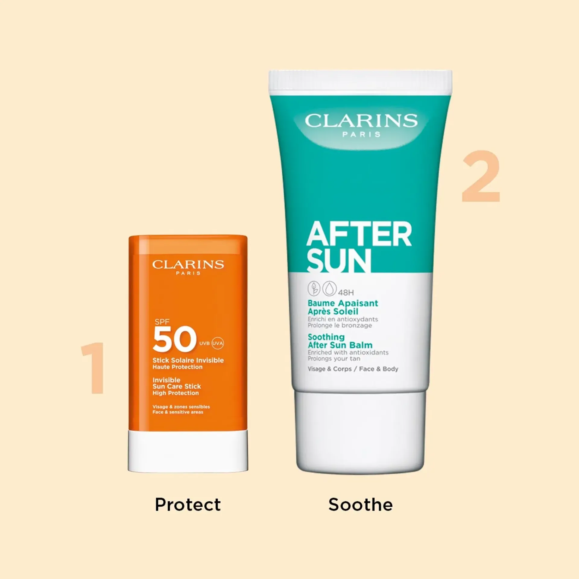 Clarins Aurinkotuotteet<Sun Face Invisible sun care stick spf50 aurinkosuojapuikko 17g