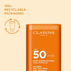 Clarins Aurinkotuotteet<Sun Face Invisible sun care stick spf50 aurinkosuojapuikko 17g