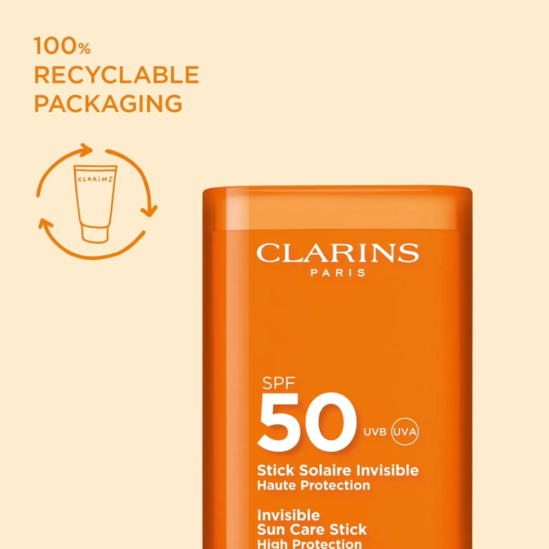 Clarins Aurinkotuotteet<Sun Face Invisible sun care stick spf50 aurinkosuojapuikko 17g