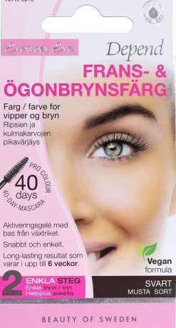 Depend Silmämeikit<Ripsien ja Kulmakarvojen Pikavärjäys Musta 9016