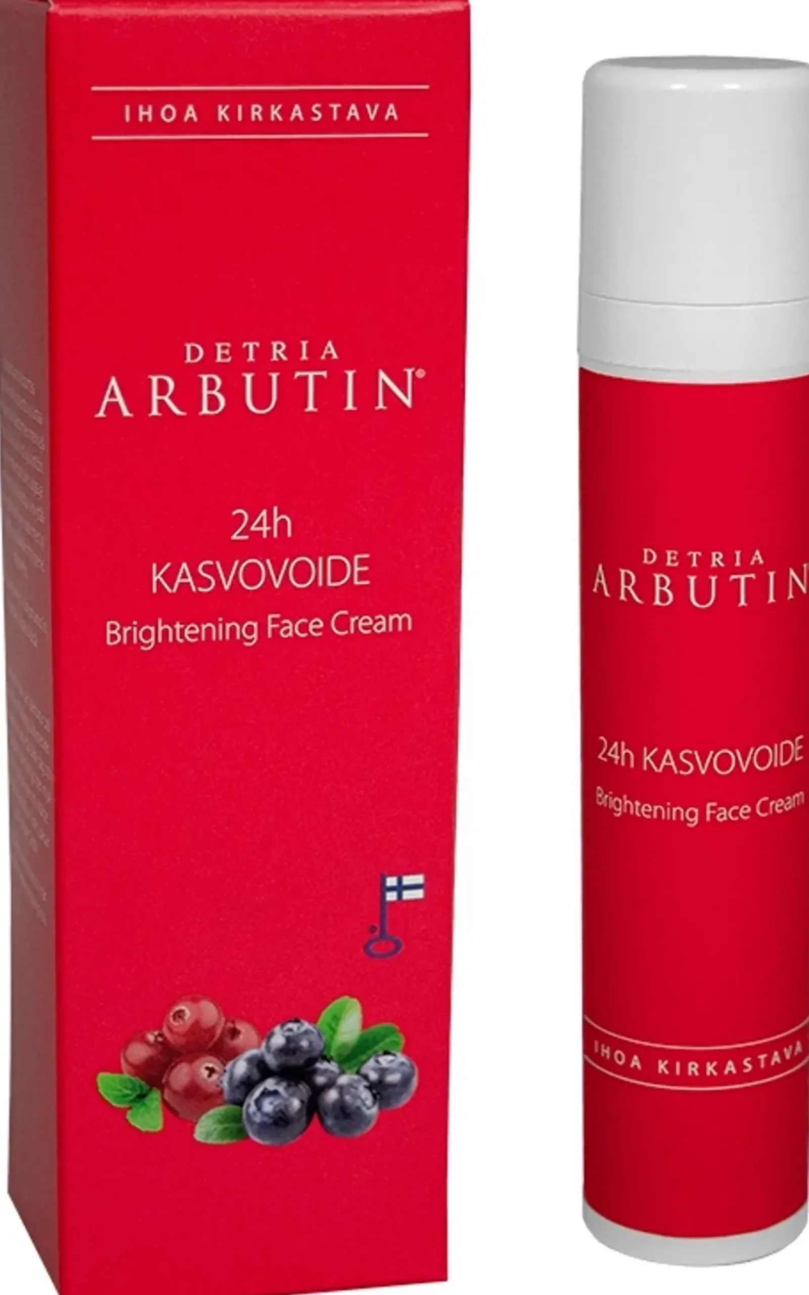 Detria Arbutin Ihonhoito|Kasvojenhoito<kirkastava 24h Kasvovoide 50 ml