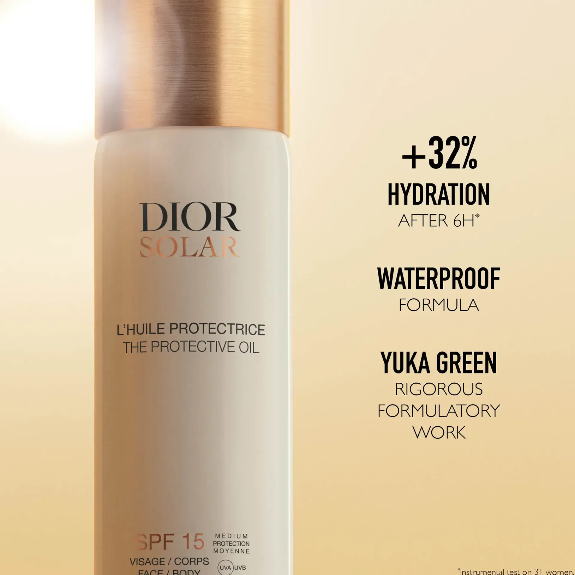 DIOR Aurinkotuotteet<Solar The Protective Face and Body Oil SPF 15 aurinkosuojaöljy 125 ml