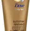 Dove Aurinkotuotteet|Kylmägeelit Ja Hoitosalvat<Summer Revived Tumma Itseruskettava Asteittain itseruskettava kosteusvoide antaa päivettynyttä hehkua 75 ML