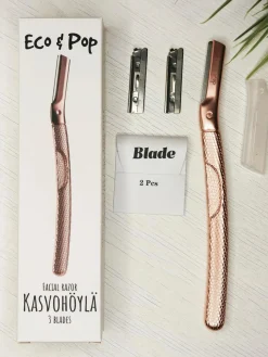 Eco u0026 Pop Karvanpoisto<Eco & Pop kasvohöylä, ruusukulta