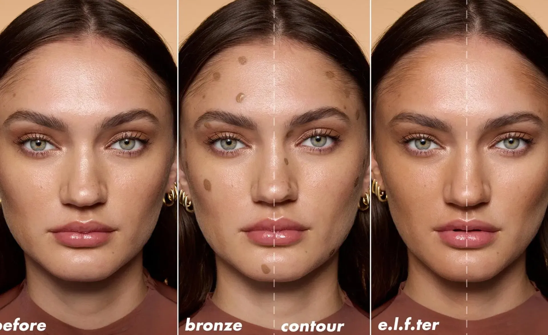 e.l.f. Kasvomeikit<Camo Liquid Bronzer & Contour nestemäinen aurinkopuuteri 4 ml