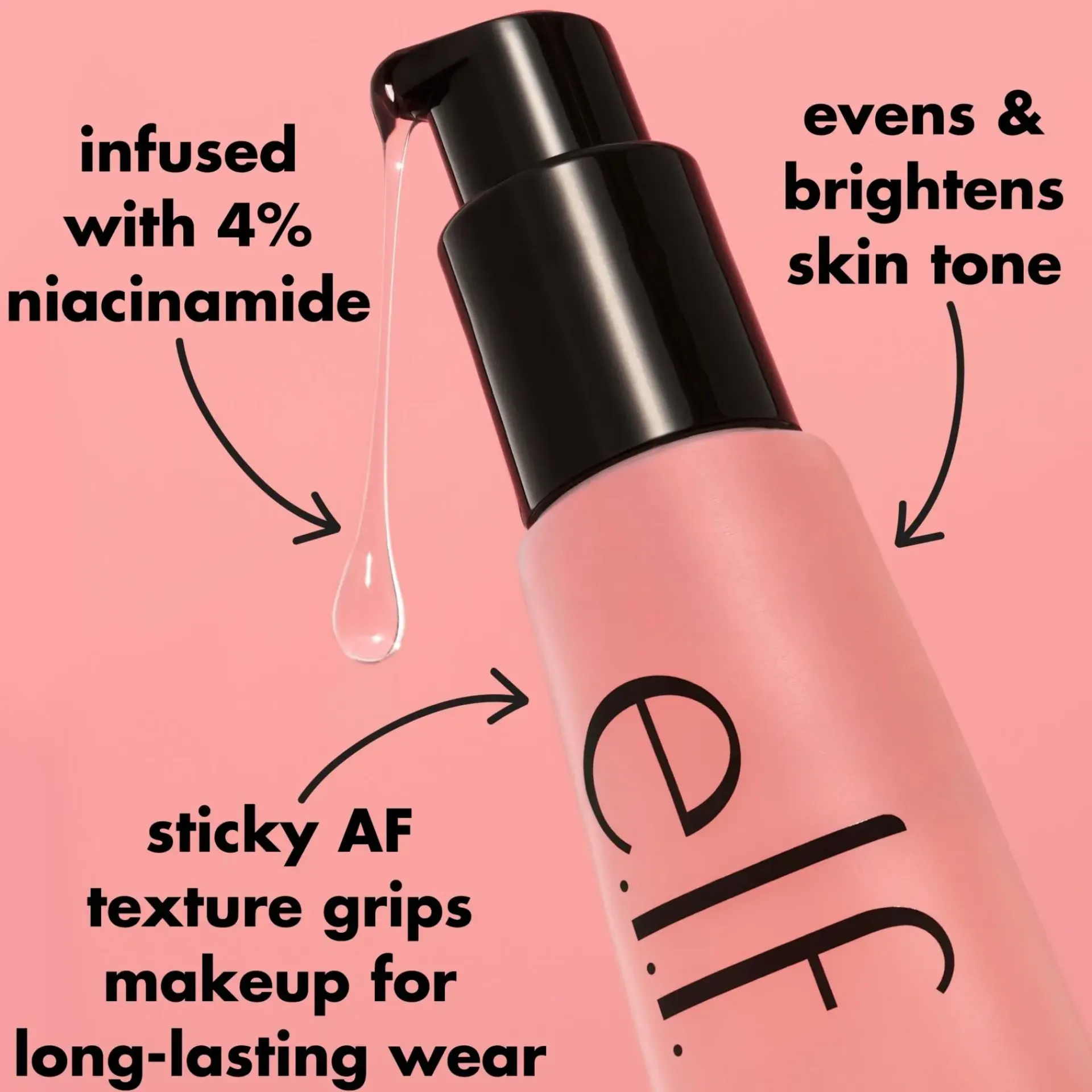 e.l.f. Kasvomeikit<cosmetics Power Grip Primer + Niacinamide meikinpohjustusvoide 24 ml