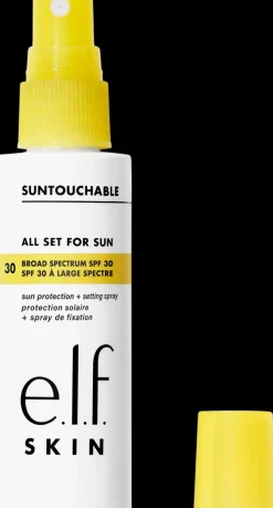 e.l.f. Aurinkotuotteet<e.l.f cosmetics SKIN Suntouchable! All Set for Sun SPF 30 aurinkosuoja- ja kiinnityssuihke 60 ml