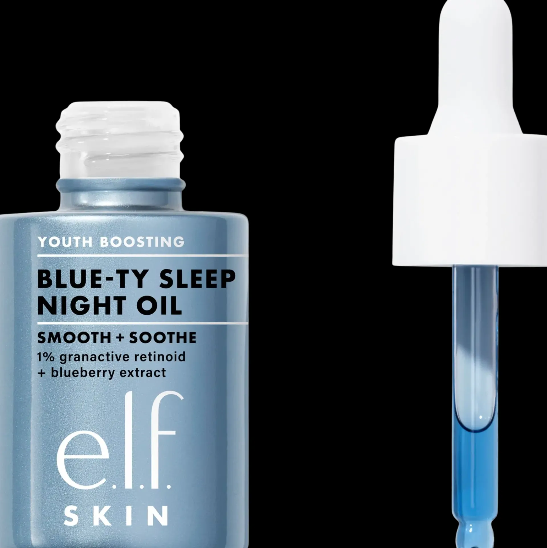 e.l.f. Ihonhoidon Tehoaineet|Kasvojenhoito<e.l.f cosmetics SKIN Youth Boosting Advanced Night Retinoid Blue-ty sleep night oil kasvoöljy 30 ml
