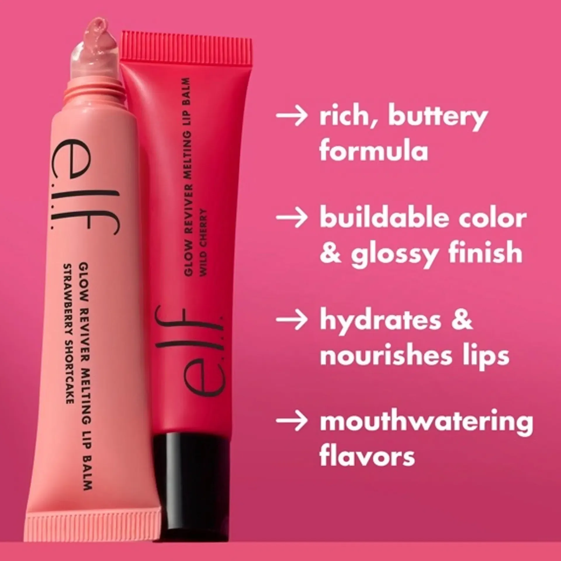 e.l.f. Huulimeikit<Glow Reviver Melting Lip Balm sävytetty huulivoide 15 g