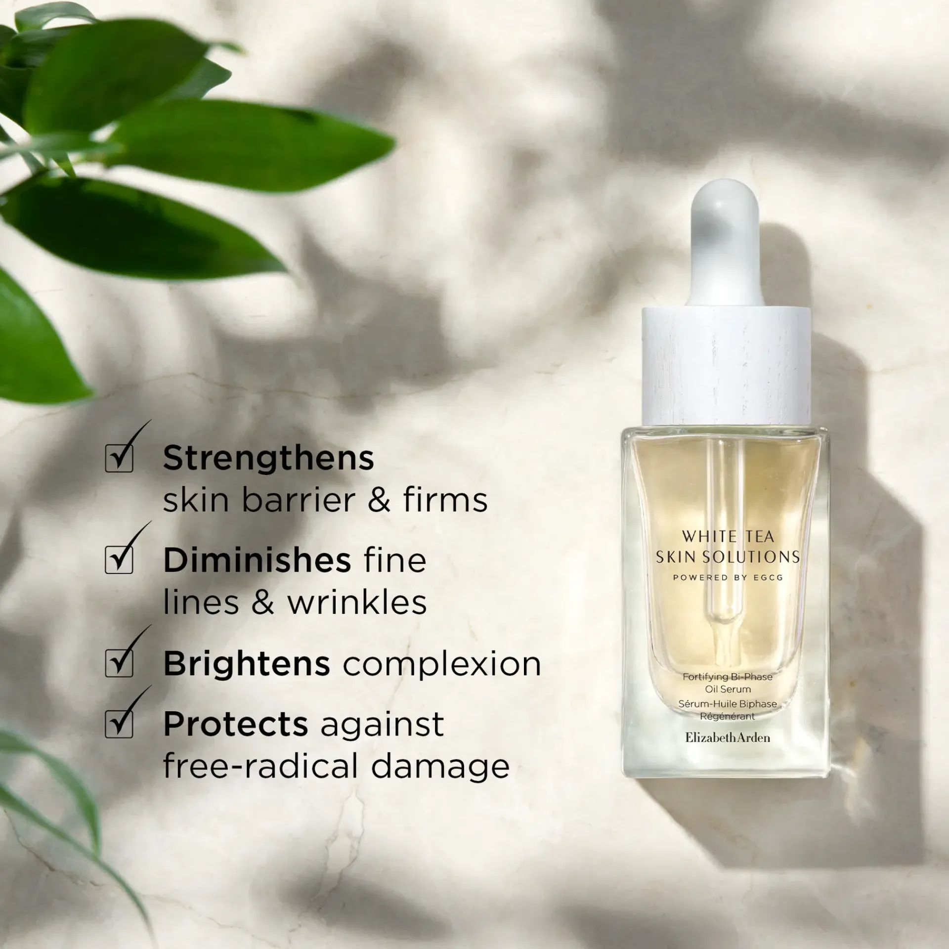 Elizabeth Arden Kasvojenhoito<White Tea Skin Fortifying Oil Serum öljyseerumi 30 ml