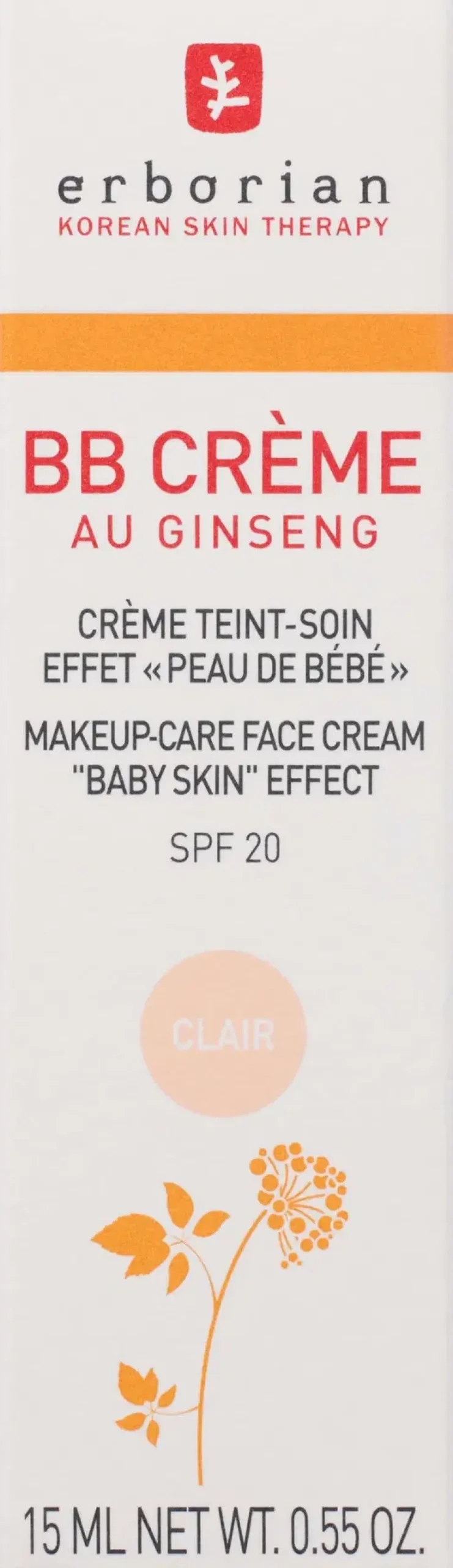 Erborian Korealaiset Meikit|Kasvomeikit<BB creme clair sävyttävä voide 15 ml