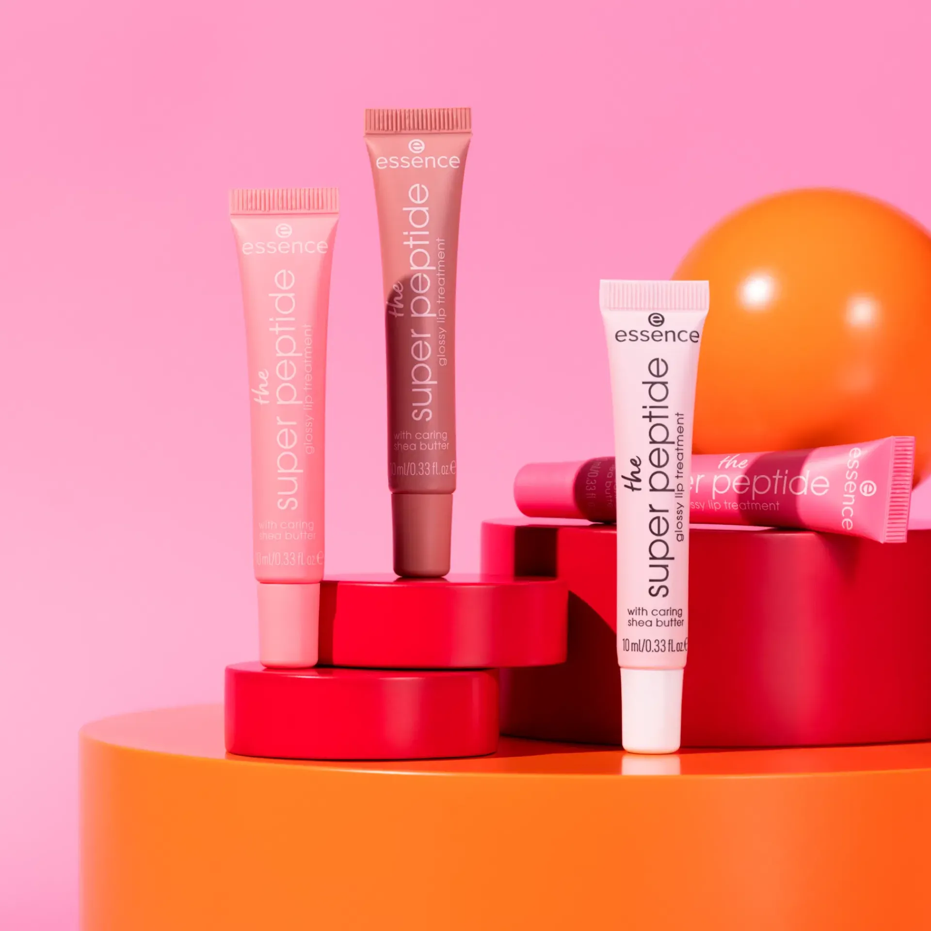 Essence Huulimeikit<the super peptide glossy lip treatment 04 Coralized! 10 ml