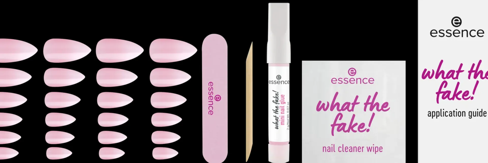 Essence Kynsimeikit Ja Kynsienhoito<what the fake! PRESS-ON NAILS manicure set 03 BABYBOOMER 28 st