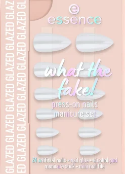 Essence Kynsimeikit Ja Kynsienhoito<what the fake! PRESS-ON NAILS manicure set 01 GLAZED 28 st