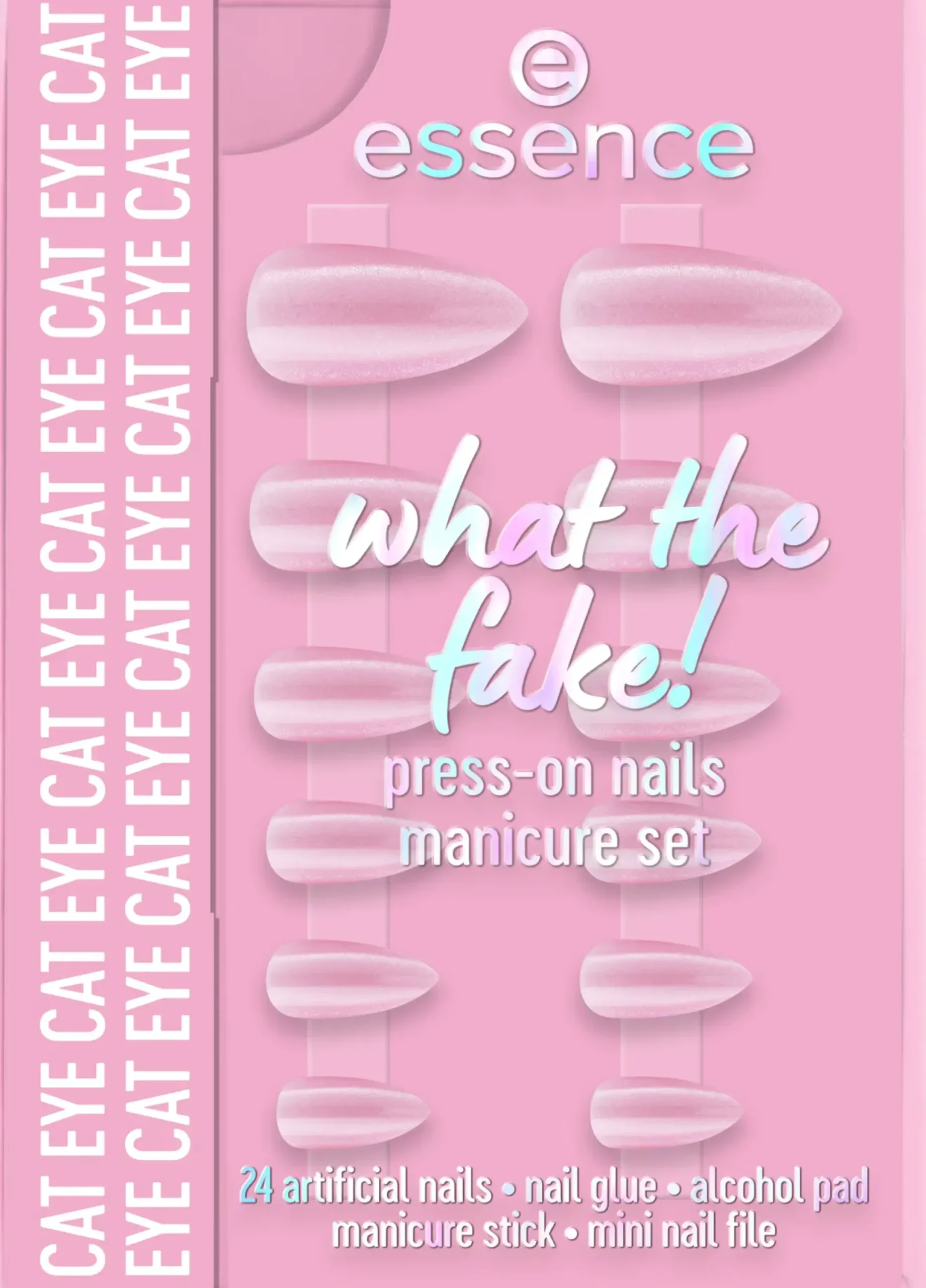 Essence Meikkipakkaukset|Kynsimeikit Ja Kynsienhoito<what the fake! PRESS-ON NAILS manicure set 02 CAT EYE 28 st