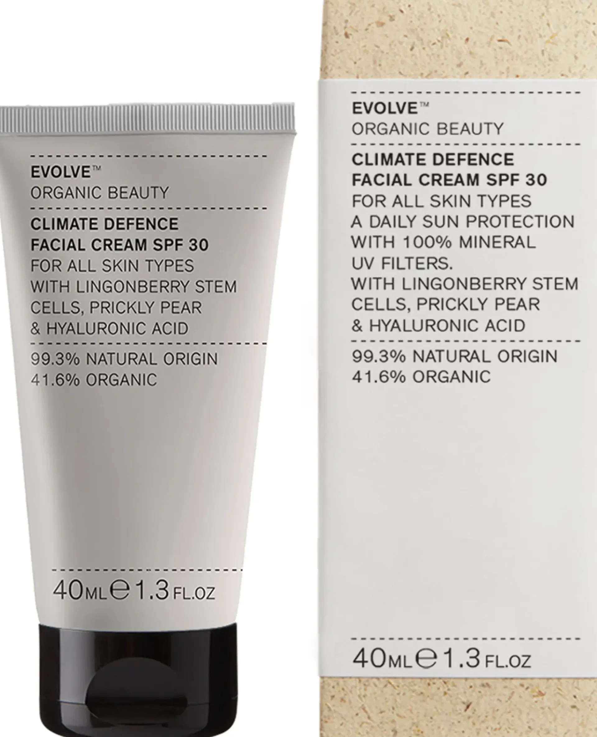 Evolve Organic Beauty Ihotyypit|Ihonhoito<Climate Defence SPF30 Cream Kasvovoide 40ml