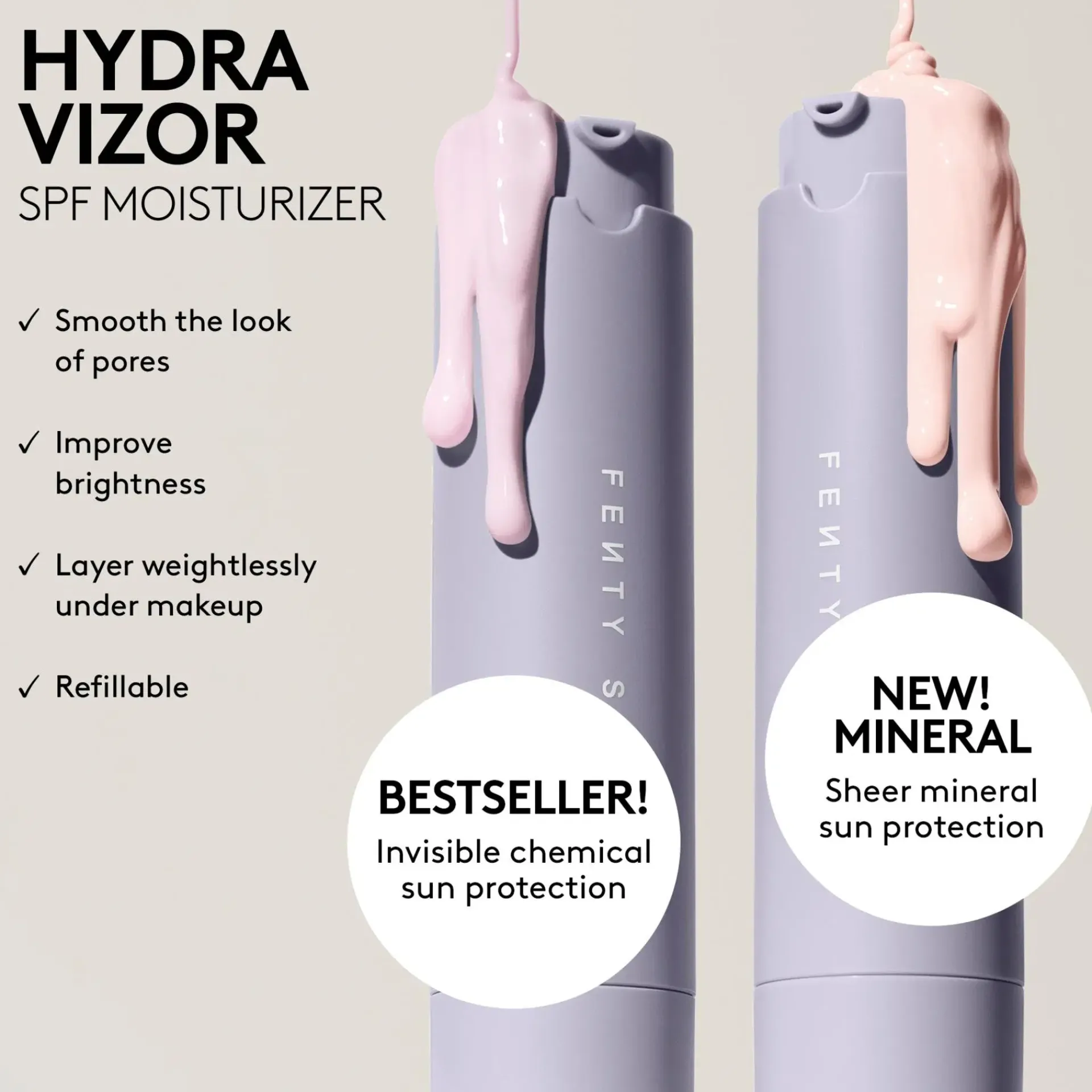Fenty Skin Kasvojenhoito<Hydra Vizor Mineral SPF 30 Moisturizer Refill täyttöpakkaus 50 ml