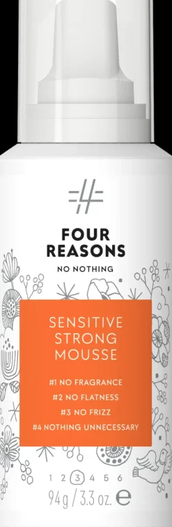 Four Reasons Matkakokoiset Tuotteet|Hajusteettomat Hiustuotteet<No Nothing Sensitive Strong Mousse muotovaahto 100 ml