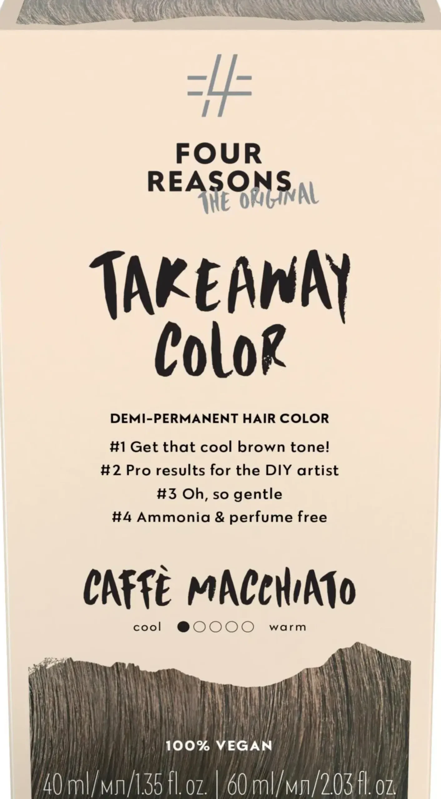 Four Reasons Hiusvärit|Kampaamotuotteet<Original Takeaway Color 5.1 Caffè Macchiato kestosävyte