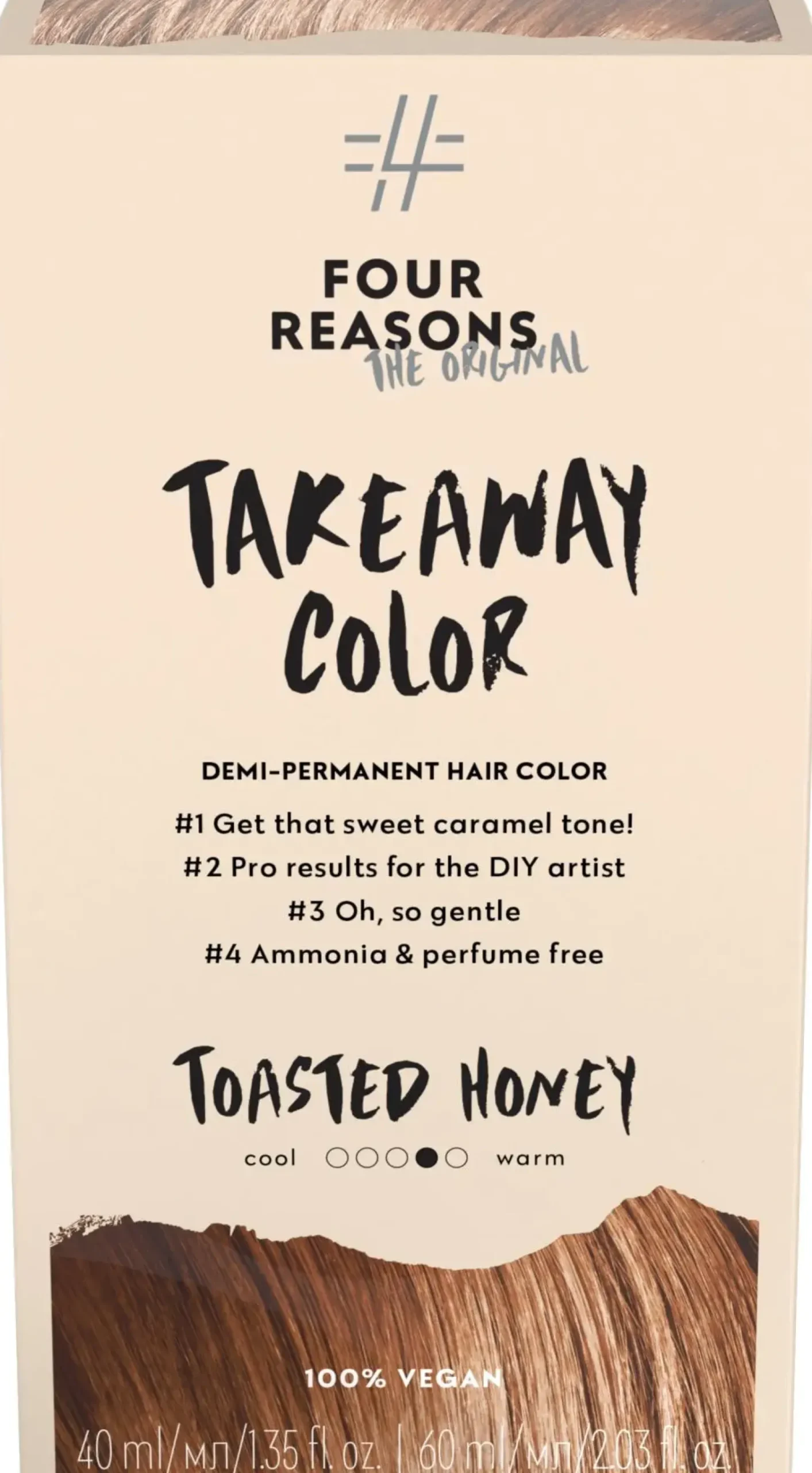 Four Reasons Hiusvärit|Kampaamotuotteet<Original Takeaway Color 7.74 Toasted Honey kestosävyte