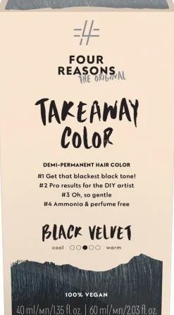 Four Reasons Hiusvärit|Kampaamotuotteet<Original Takeaway Color 1.0 Black Velvet kestosävyte