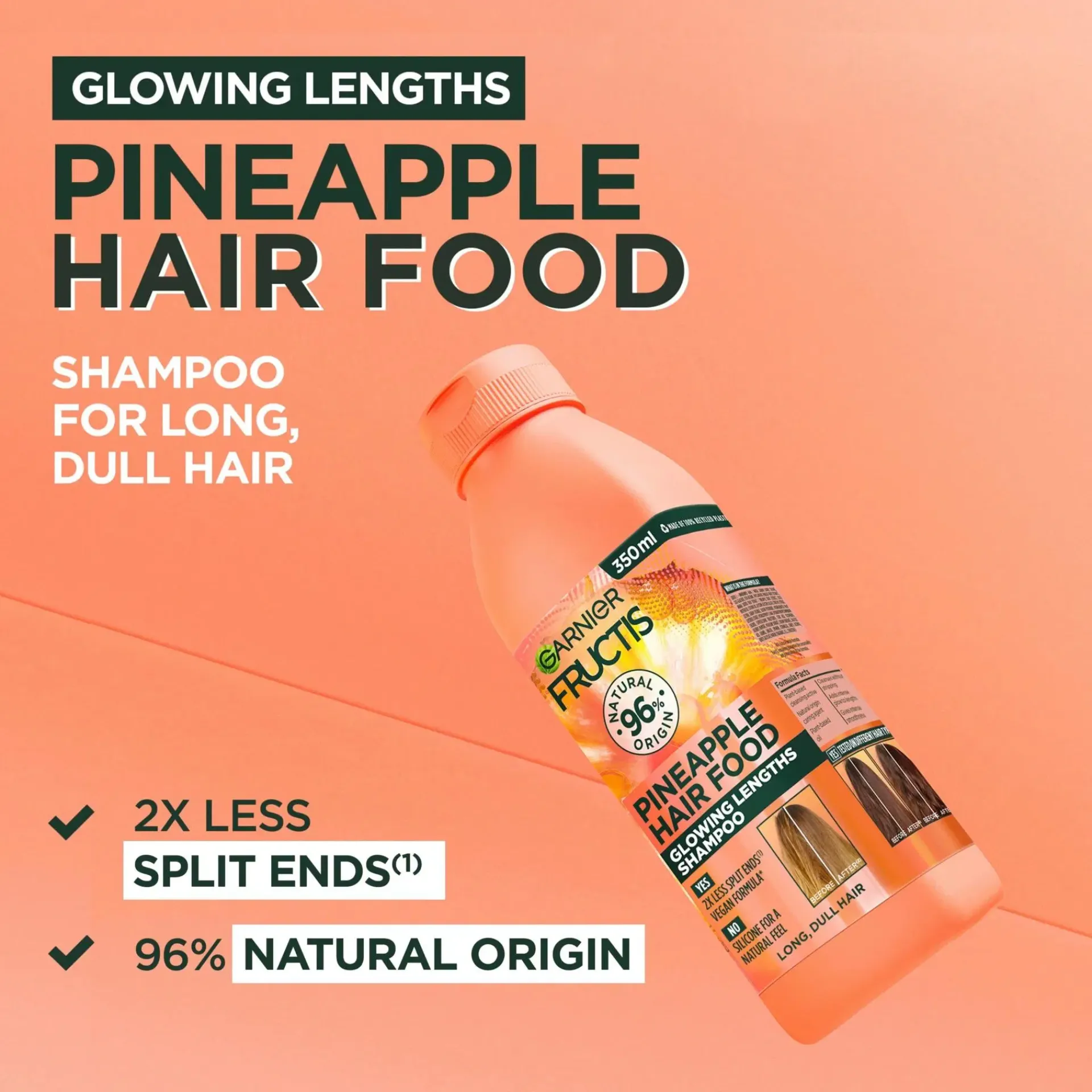 Garnier Shampoot<Fructis Hair Food Pineapple shampoo pitkille hiuksille 350 ml