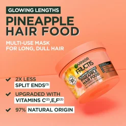 Garnier Curly Girl -Tuotteet|Hiustenhoito<Fructis Hair Food Pineapple hiusnaamio pitkille hiuksille 400 ml