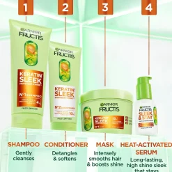 Garnier Hiustenhoito<Fructis Keratin Sleek Hoitoaine pörröisille hiuksille 200 ml