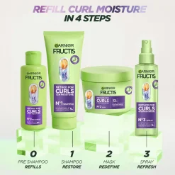 Garnier Curly Girl -Tuotteet|Hiustenhoito<Fructis Method for Curls hiusnaamio kihartuville hiuksille 370ml