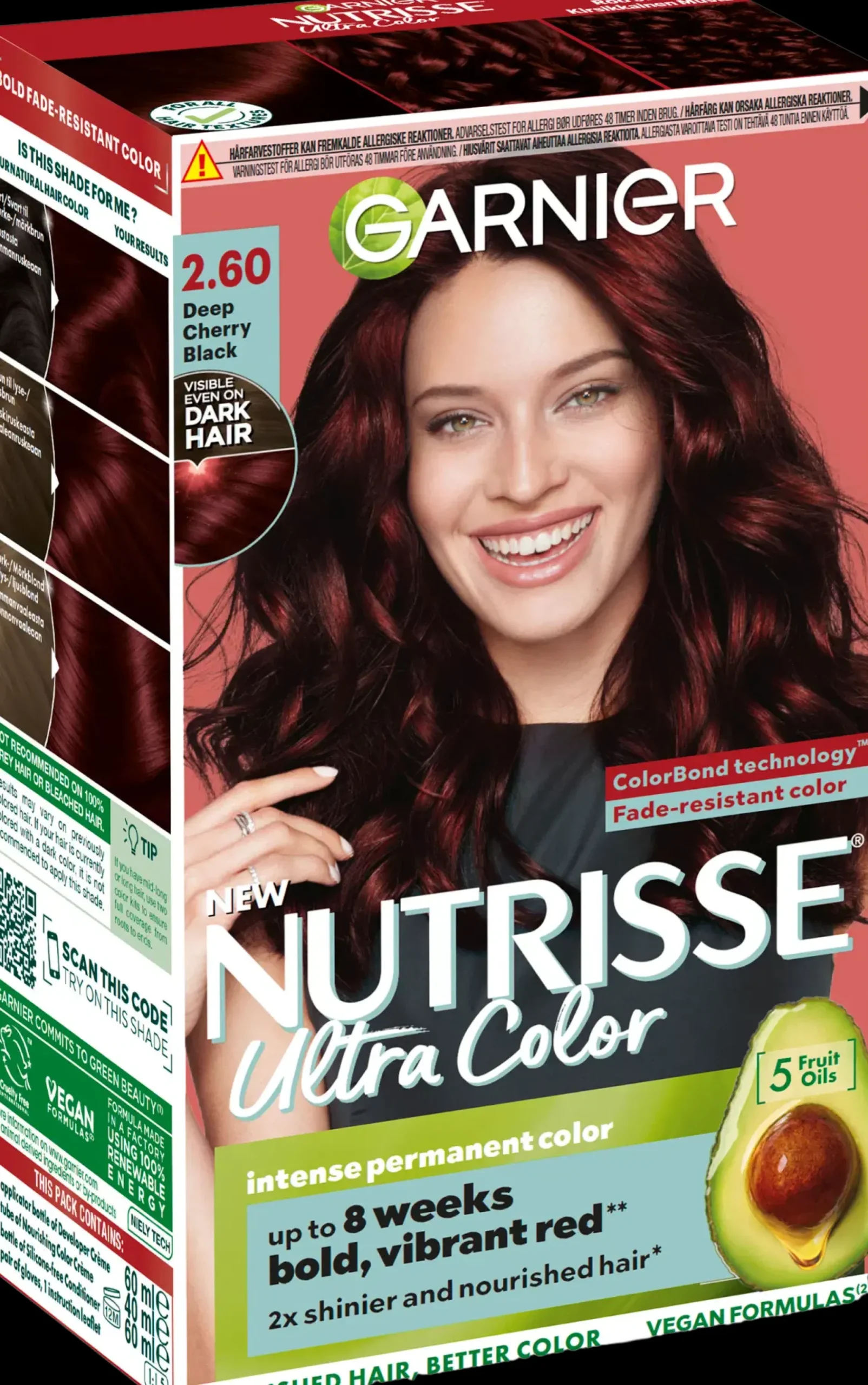 Garnier Hiusvärit<Nutrisse 2.60 Ultra Color Kirsikkainen Musta kestoväri 1kpl