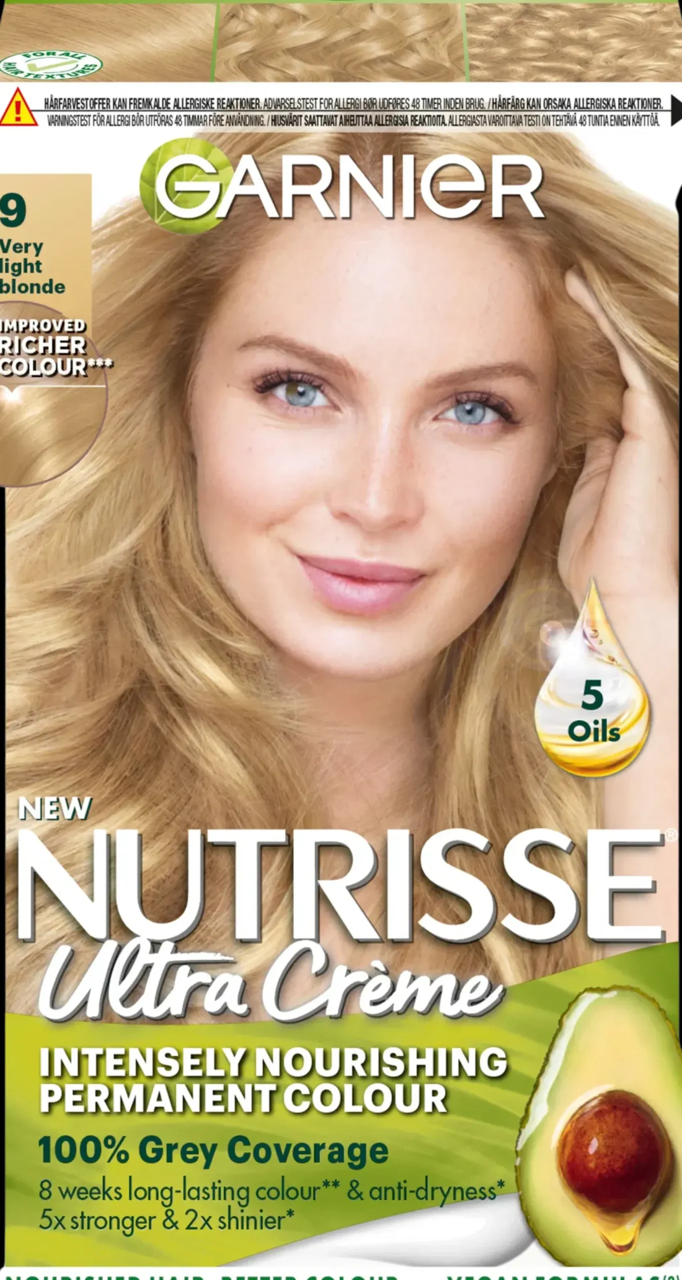 Garnier Hiusvärit<Nutrisse Ultra Creme 9.0 Very Light Blonde Kirkasvaalea kestoväri 1kpl