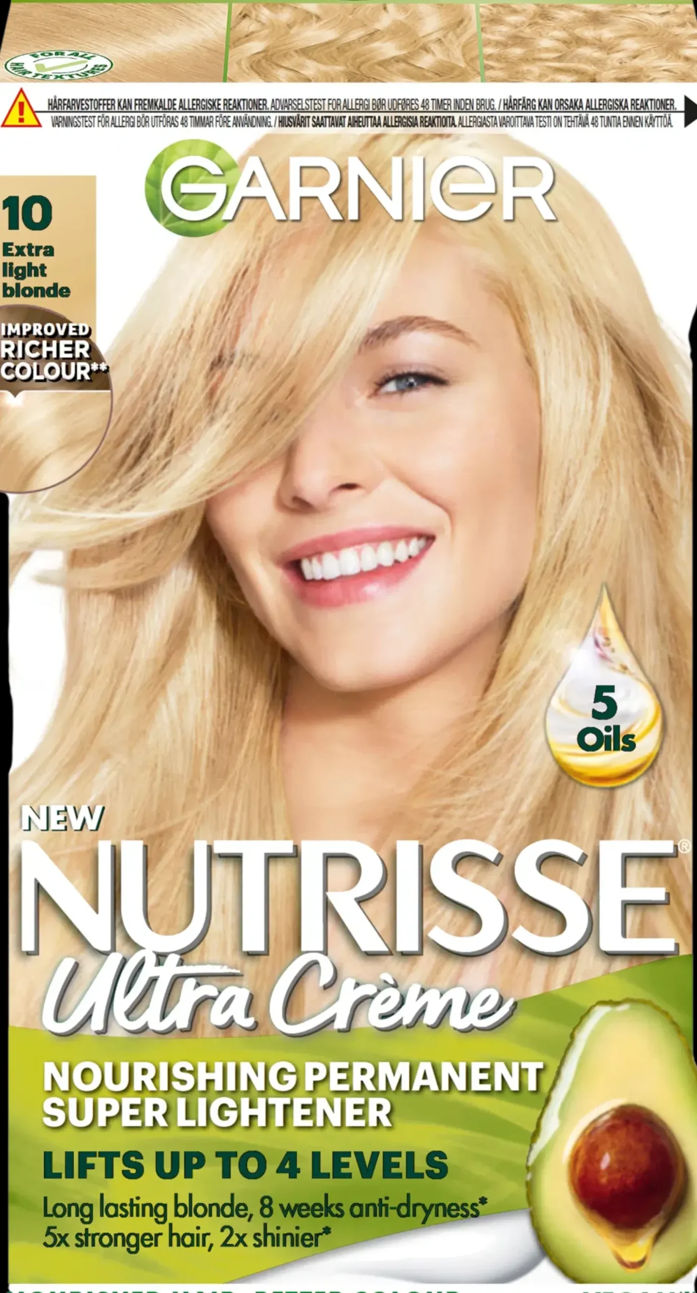 Garnier Hiusvärit<Nutrisse Ultra Creme 10.0 Extra Ligfht Blonde Erittäin Kirkas vaalea kestoväri 1kpl
