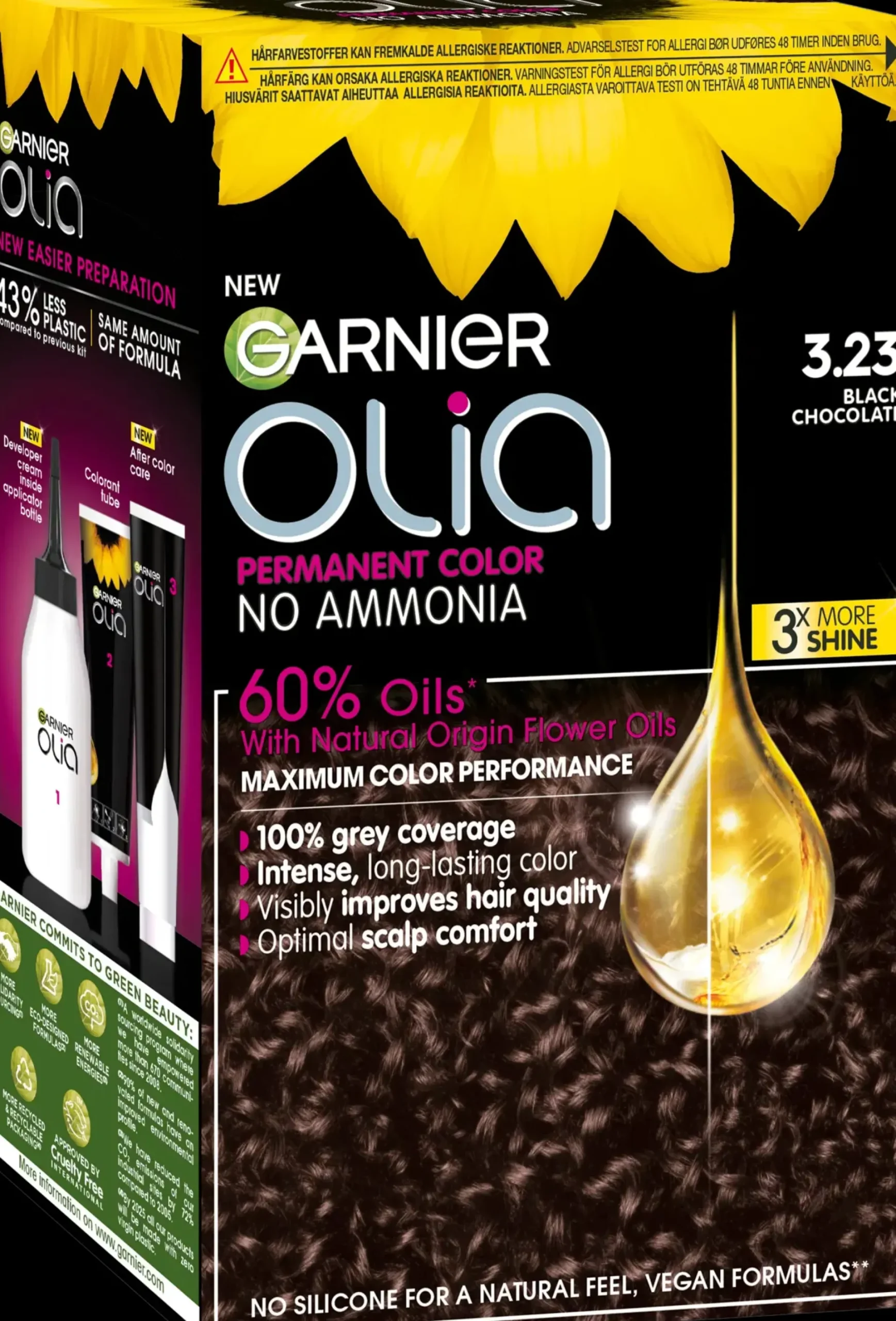 Garnier Hiusvärit<Olia 3.23 Black Chocolate kestoväri 174ml