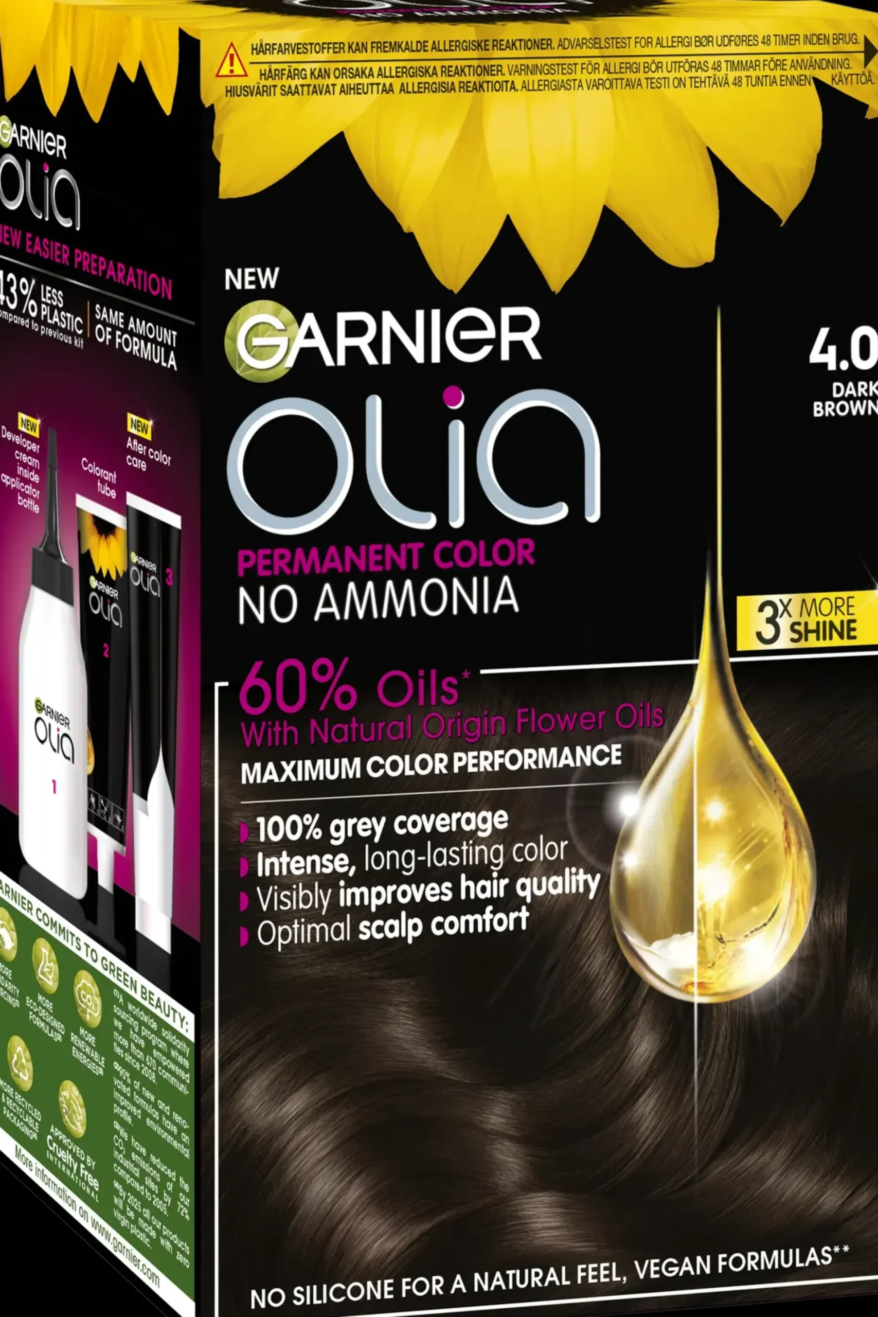 Garnier Hiusvärit<Olia 4.0 Dark Brown kestoväri 174ml