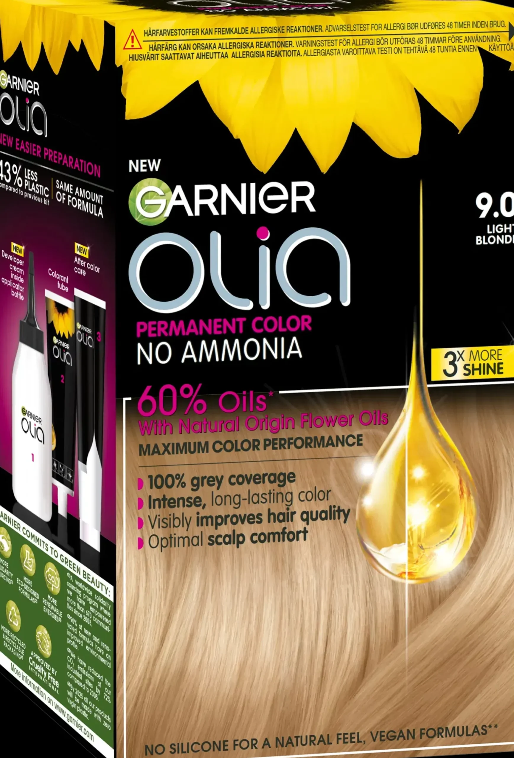 Garnier Hiusvärit<Olia 9.0 Light Blonde kestoväri 174ml