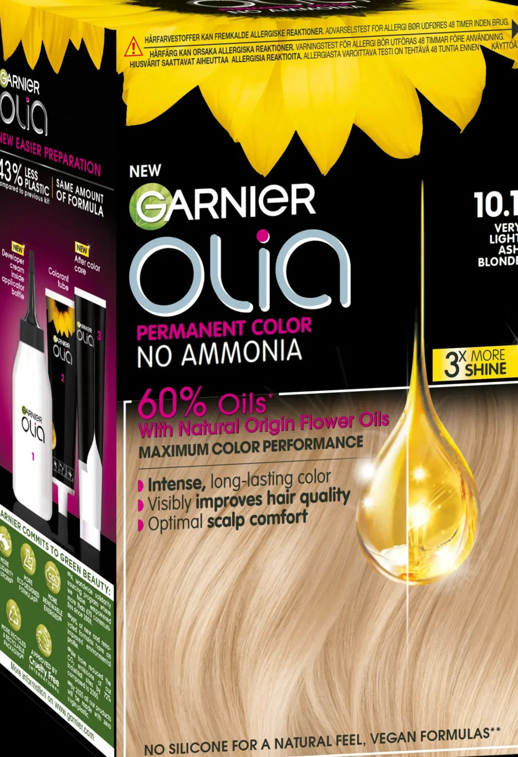 Garnier Hiusvärit<Olia 10.1 Very Light Ash Blonde kestoväri 174ml