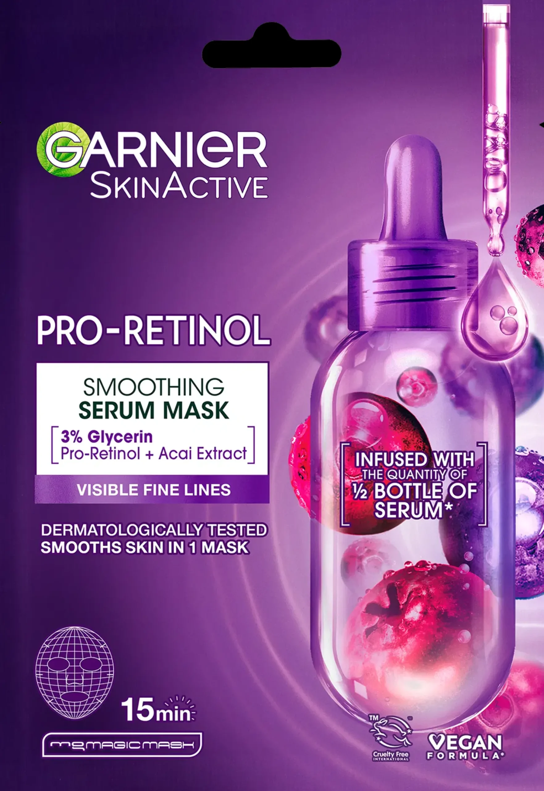 Garnier Kasvojenhoito<Pro-Retinol Smoothing Serum Kangasnaamio kaikille ihotyypeille 28 g