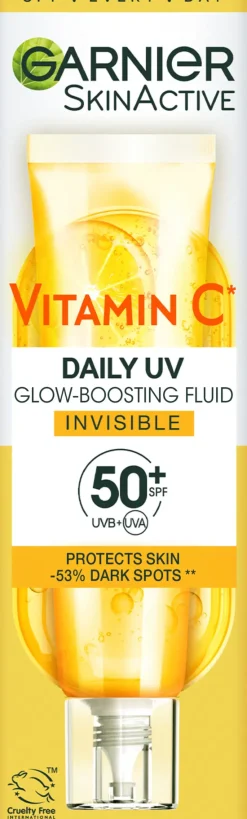 Garnier Kasvojenhoito<SkinActive Vitamin C* Invisible uv-voide SPF50 samealle iholle 40 ml