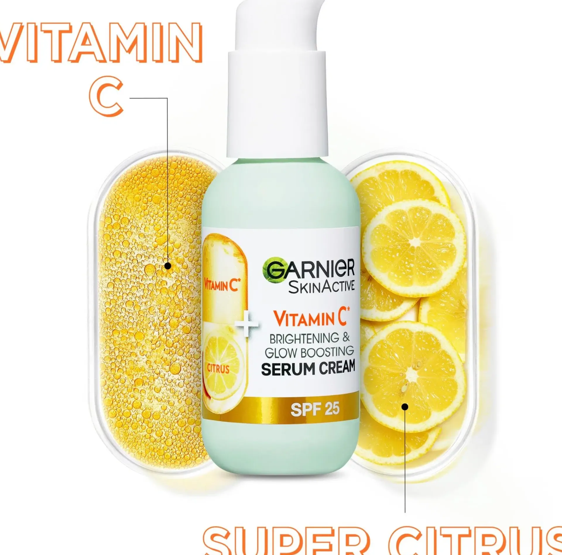 Garnier Ihonhoidon Tehoaineet|Kasvojenhoito<SkinActive Vitamin C* päivävoide samealle iholle 50 ml