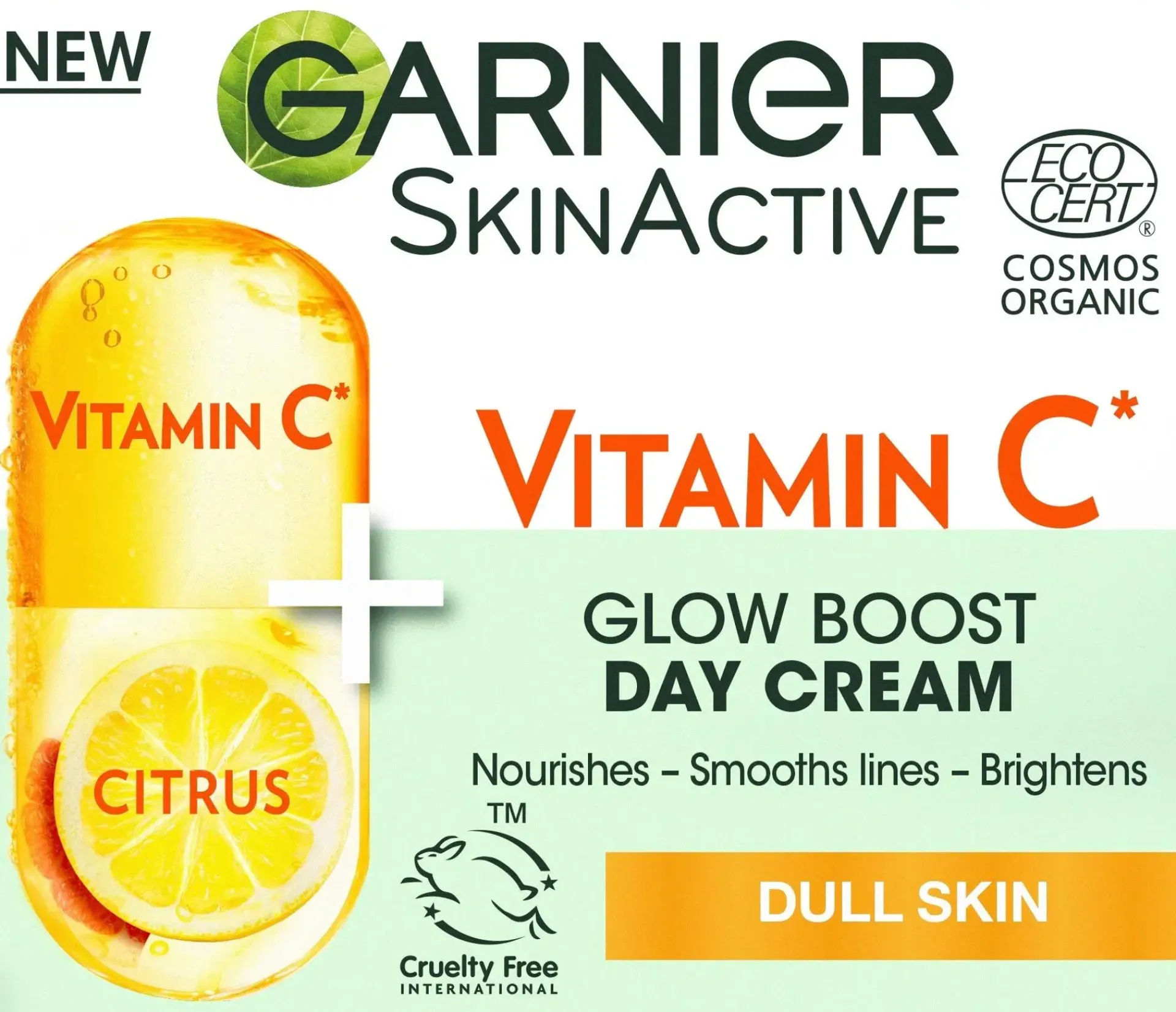 Garnier Ihonhoidon Tehoaineet|Kasvojenhoito<SkinActive Vitamin C Glow Boost kosteuttava päivävoide 50 ml