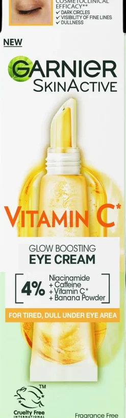 Garnier Ihonhoidon Tehoaineet|Kasvojenhoito<Vitamin C* silmänympärysvoide samealle iholle 15 ml